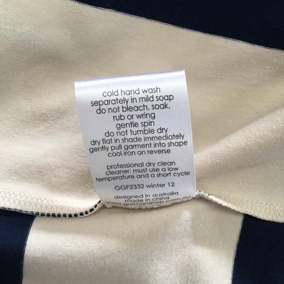 GORMAN Cotton Taylor Swift Navy Cream Parisian Stripe Fit and Flare Midi Dress - Picture 8 of 9